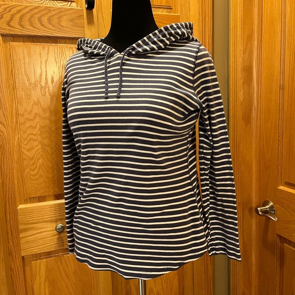 Eddie Bauer Tops - Eddie Bauer striped Hoodie Lightweight